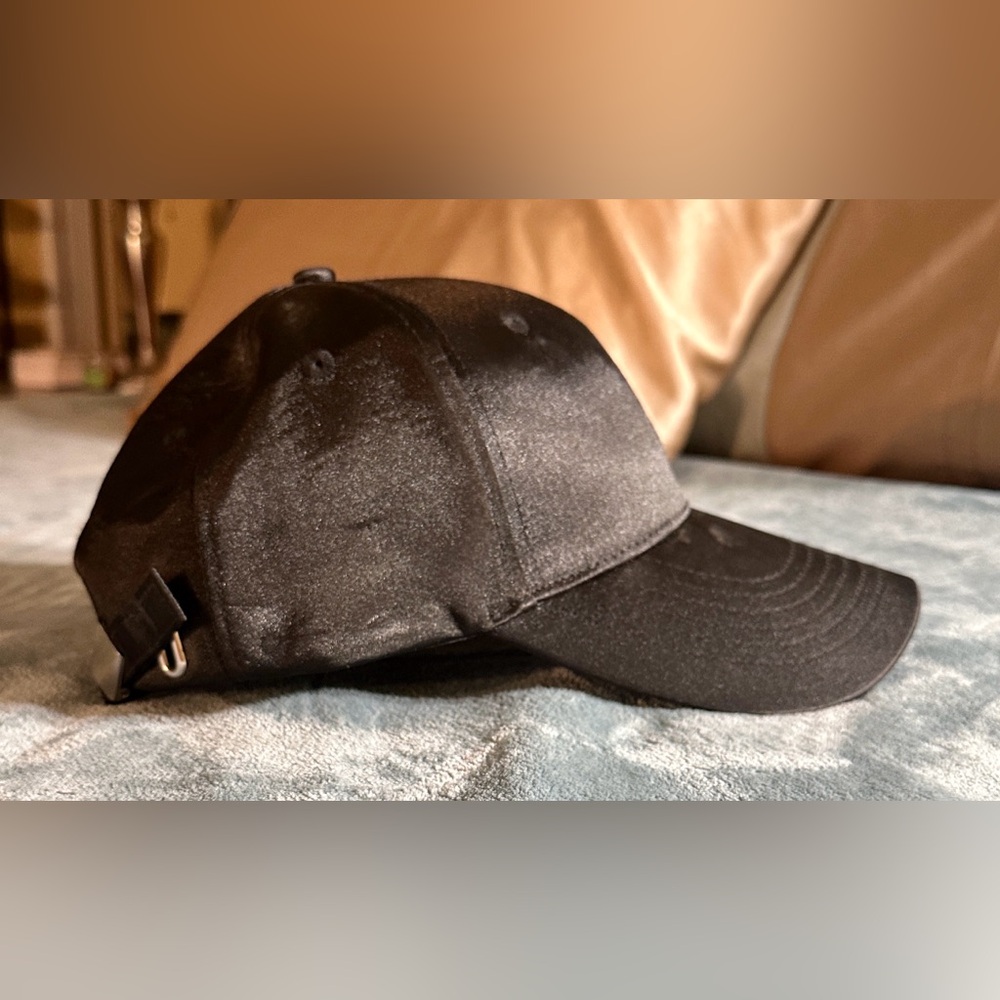 Sleek Satin Black Baseball Cap